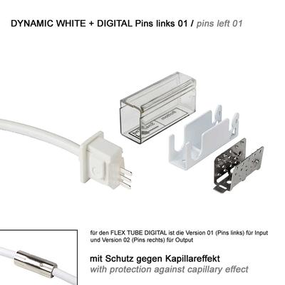 ANSCHLUSSKABEL links 01 IP67 auf offenes Kabelende FLAT DYNAMIC WHITE