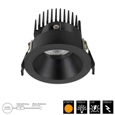 DOWNLIGHT FLEXIO FIXED, schwarz > schwarz, 50°, SWW