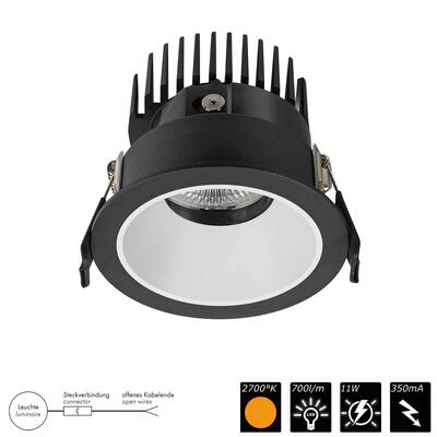 DOWNLIGHT FLEXIO FIXED, schwarz > weiss, 25°, SWW