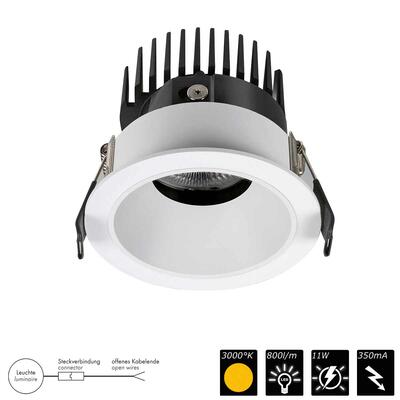 DOWNLIGHT FLEXIO FIXED, weiss > weiss, 18°, WW