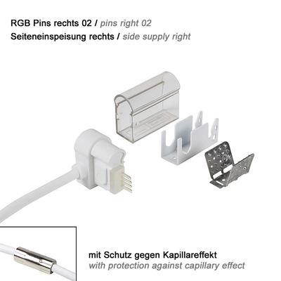 ANSCHLUSSKABEL Seiteneinspeisung rechts, Pins rechts 02 IP67 auf offenes Kabelende PRO RGB