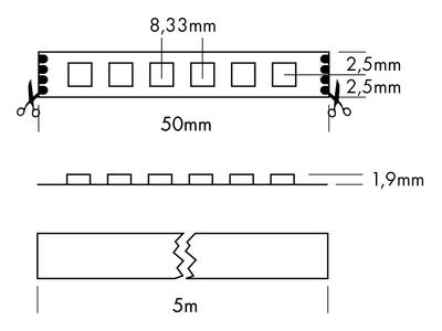 FLEX STRIP RGB ultra schmal - Breite 5mm - 5m