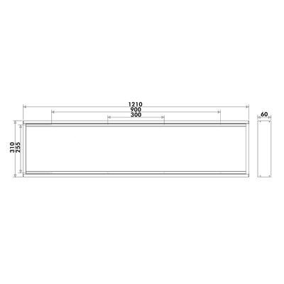 DECKENAUFBAU-MONTAGERAHMEN 1210x310mm für INFINITY PANEL, schwarz