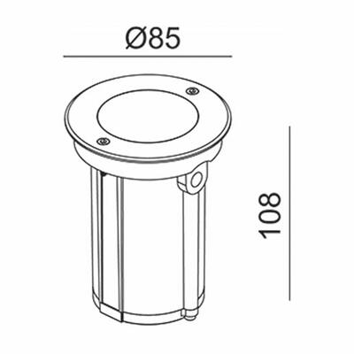 INGROUND HORIZON MINI ROUND GU10, IP67, exkl. Lampe