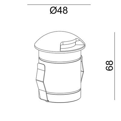 HORIZON MINI SIDEVIEW-02, IP67, 2W 230VAC, schwarz, 3000°