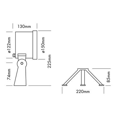 IP68 SPOT 6x 2 Watt TRILED (*CC)