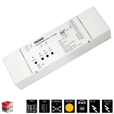 KNX PWM DIMMER MONO 3X 1-Kanal 3x 5A