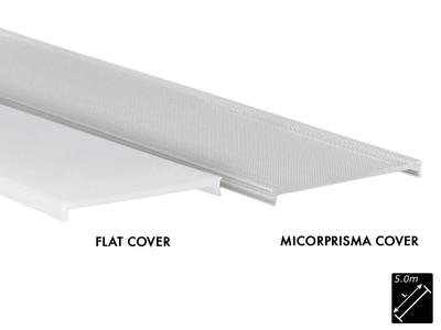 PLASTIC COVER L-LINE FLAT, FROST 5m