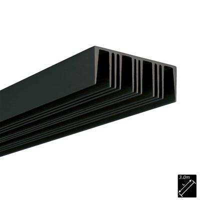 ALU PROFILE L-LINE HEAT SINK black 3m