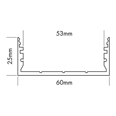 ALU L-LINE HOUSING LOW weiss 40cm