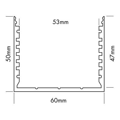 ALU L-LINE HOUSING STANDARD weiss 40cm