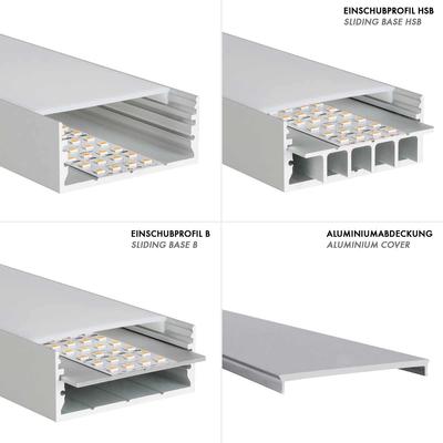 ALU PROFILE L-LINE LOW weiss 2m