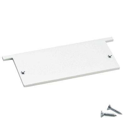 ALU END CAP L-LINE REC 24 ST, FLAT, white