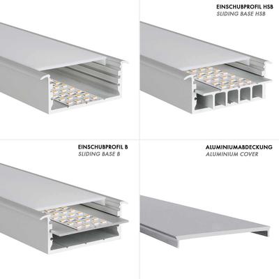 ALU PROFILE L-LINE REC weiss 3m