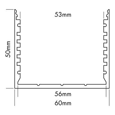 ALU PROFILE L-LINE STANDARD silber 3m