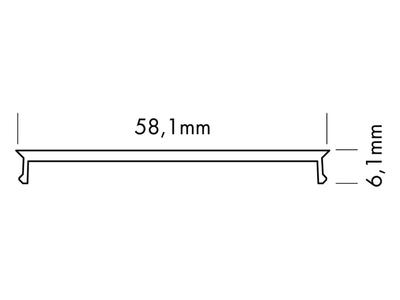 PLASTIC COVER L-LINE FLAT, FROST 5m