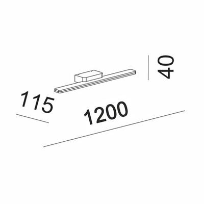 LAVILLA - BALANCE 1200, IP54, schwarz, 230VAC, 3000°K