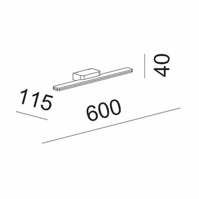 LAVILLA - BALANCE 600, IP54, schwarz, 230VAC, 3000°K