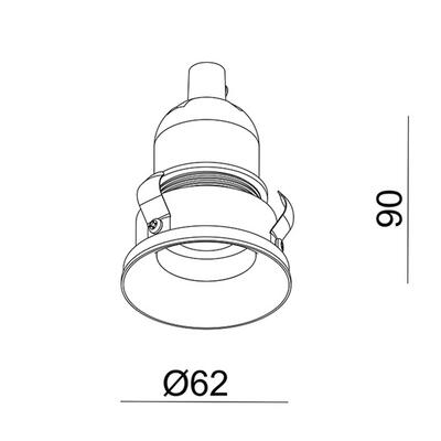 LAVILLA - GLOBE TRIMLESS FASSUNG E27, weiss