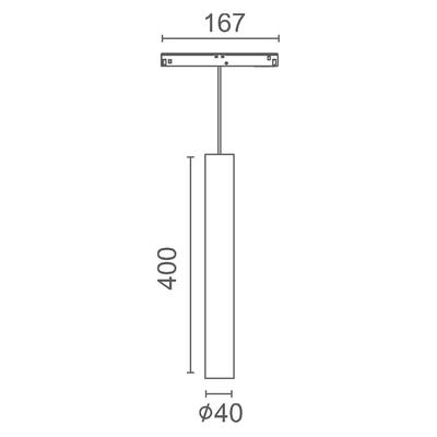 LAVILLA - LINEA 48, schwarz, 2700°K, nicht dimmbar