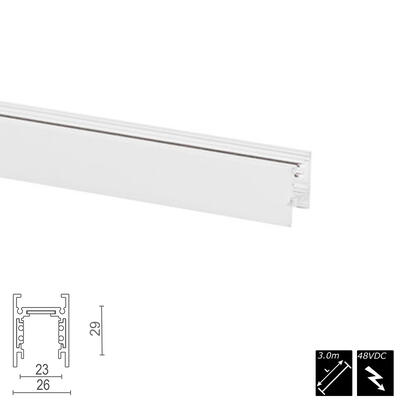 LAVILLA 48 - STROMSCHIENEN AUFBAU MINI, weiss, 300cm