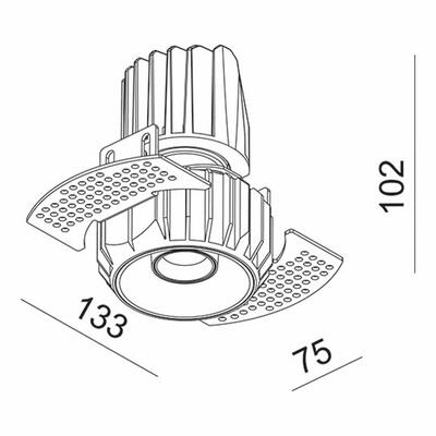 LUXUS MINI TRIMLESS, schwarz, 3000°K, 11W, dimmbar