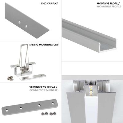 ALU PROFILE M-LINE 3W silber 3m