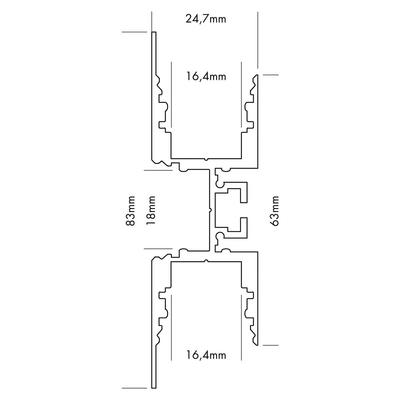 ALU PROFILE M-LINE 3W silber 3m