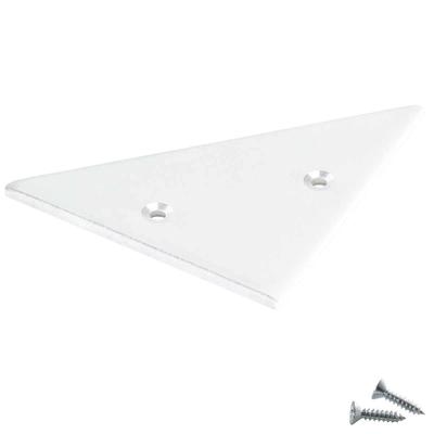 ALU END CAP M-LINE CORNER, FLAT, white