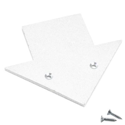 ALU END CAP M-LINE CORNER, SQUARE, white
