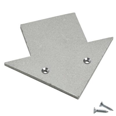 ALU END KAPPE M-LINE CORNER, SQUARE, silber