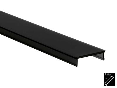 PLASTIC COVER M-LINE FLAT, BLACK, 2m