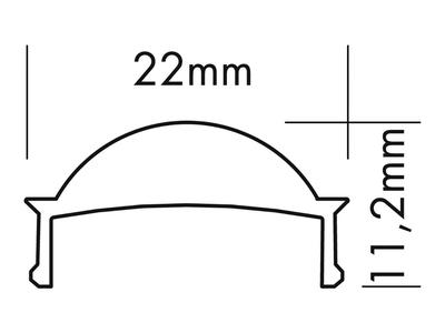 PLASTIC COVER M-LINE LENS 45°, CLEAR, 3m