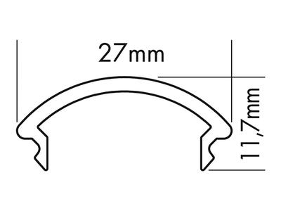 PLASTIC COVER M-LINE OVAL, FROST, 3m