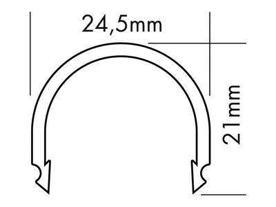 PLASTIC COVER M-LINE ROUND, CLEAR, 3m