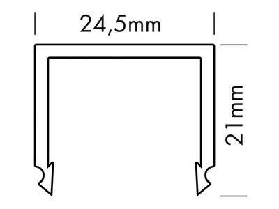 PLASTIC COVER M-LINE SQUARE, FROST, 3m