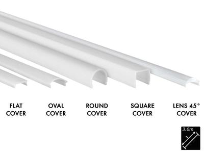 PLASTIC COVER M-LINE ROUND, CLEAR, 3m