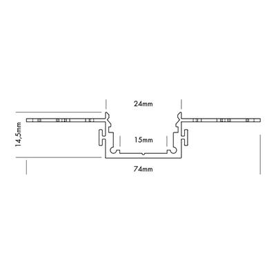 ALU PROFILE M-LINE DRYWALL LINEAR silber 2m