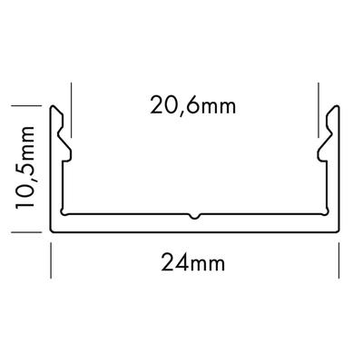 ALU PROFILE M-LINE EXTRA LOW 10 silber 5m