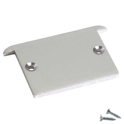 ALU END CAP M-LINE REC, FLAT, silver