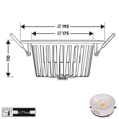 MACROS 36 PRO, IP44, 230VAC, weiss, 60°, WW