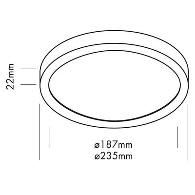 MOON ADJUST 235, IP20, 230VAC, weiss, CCT 3000/4000°K, 11/14/17 Watt