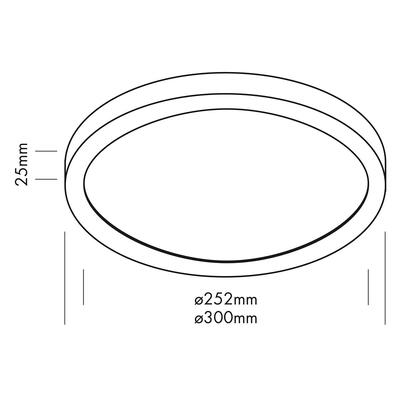 MOON ADJUST 300, IP20, 230VAC, white, CCT 3000/4000°K, 16/20/22 Watt