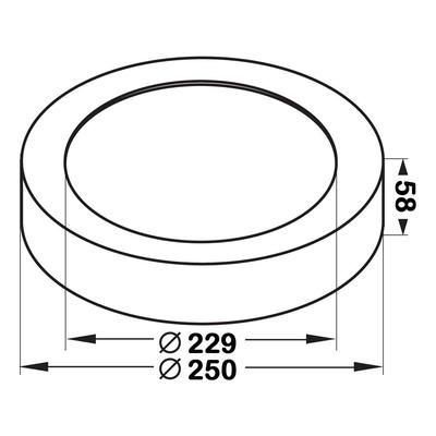 MOON 250 PREMIUM WALL, IP65, 230VAC, schwarz, 3000°K