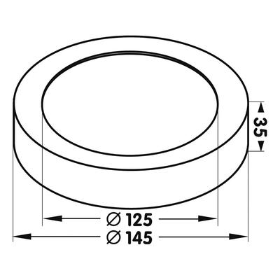 MOON 145, IP54, 230VAC, weiss, CCT 2700/3000/4000°K