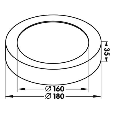 MOON 180, IP54, 230VAC, weiss, CCT 2700/3000/4000°K