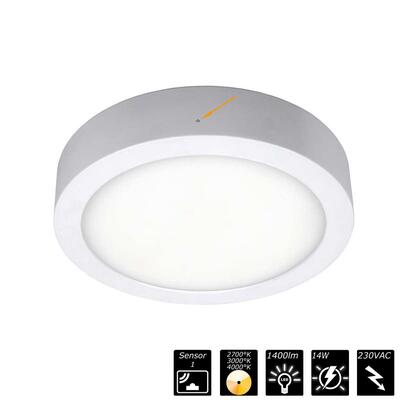 MOON 180 SENSOR, IP54, 230VAC, weiss, CCT 2700/3000/4000°K