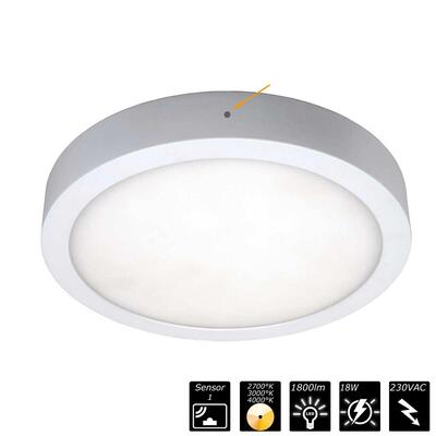 MOON 240 SENSOR, IP54, 230VAC, weiss, CCT 2700/3000/4000°K