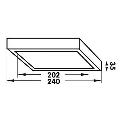 MOON 240 SQUARE, IP54, 230VAC, weiss, CCT 2700/3000/4000°K