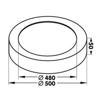 MOON 500, IP54, 230VAC, weiss, CCT 2700/3000/4000°K